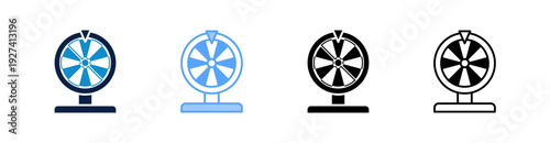 Roulette Wheel Multiple Style Icon Set Collection 