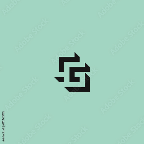 Letter CG logo icon flat vector design