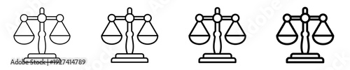 Scales Of Justice  Icon Set Different Style Collection
