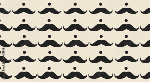 mustache pattern background, seamless design