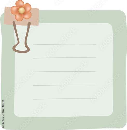 A floral decorative frame with a blank space for text adorned with flowers and patterned washi tape accents