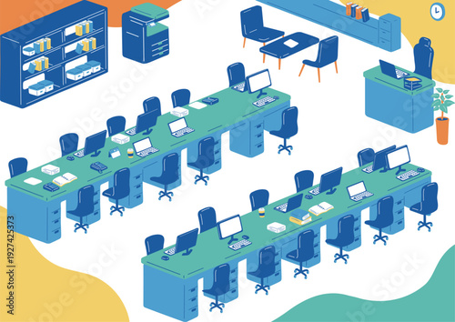 オフィスのワークスペース