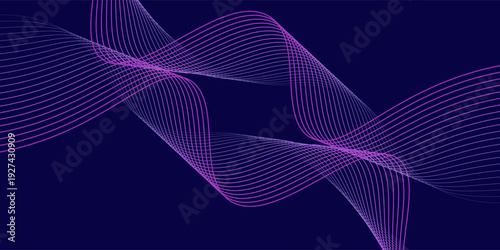 Abstract glowing wave lines on light blue background. Modern flowing wavy lines. Dynamic wave pattern. Futuristic concept. Suit for banner, poster, cover, brochure, flyer, website