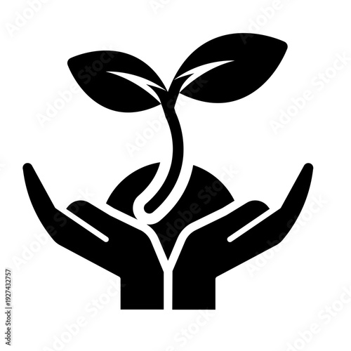 Nature Nurturing Solid Icon