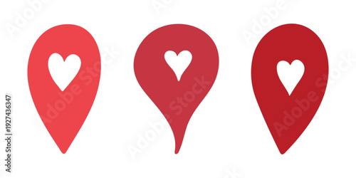 Set of hand drawn map pin Map marker pointer sign GPS and mapping tools Location pin symbol Pinpoint clipart in doodle style Single element for web, design