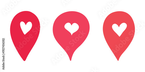 Set of hand drawn map pin Map marker pointer sign GPS and mapping tools Location pin symbol Pinpoint clipart in doodle style Single element for web, design