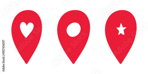 Set of hand drawn map pin Map marker pointer sign GPS and mapping tools Location pin symbol Pinpoint clipart in doodle style Single element for web, design