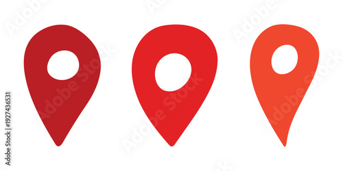 Set of hand drawn map pin Map marker pointer sign GPS and mapping tools Location pin symbol Pinpoint clipart in doodle style Single element for web, design