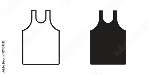 Sleeveless shirt icon vector Illustration logo template pack