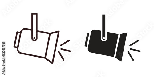 Spotlight icon vector Illustration logo template pack