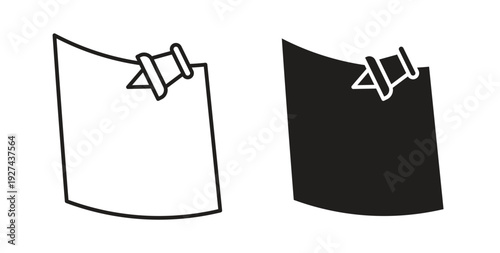 Sticky note icon vector Illustration logo template pack