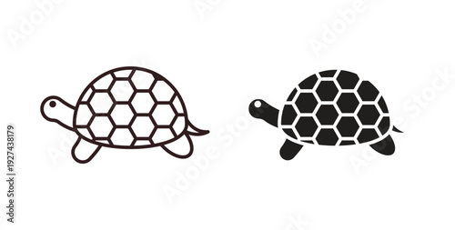 Turtle icon vector Illustration logo template pack