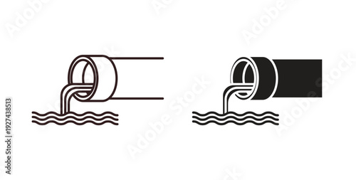 Waste water icon vector Illustration logo template pack