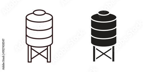Water tank icon vector Illustration logo template pack