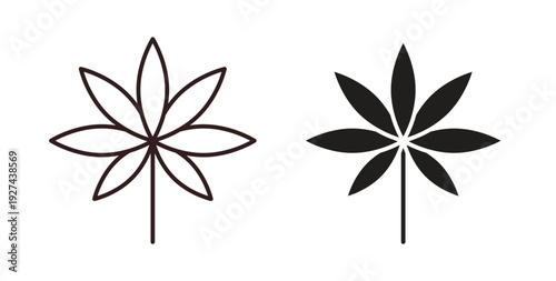 Weed icon vector Illustration logo template pack