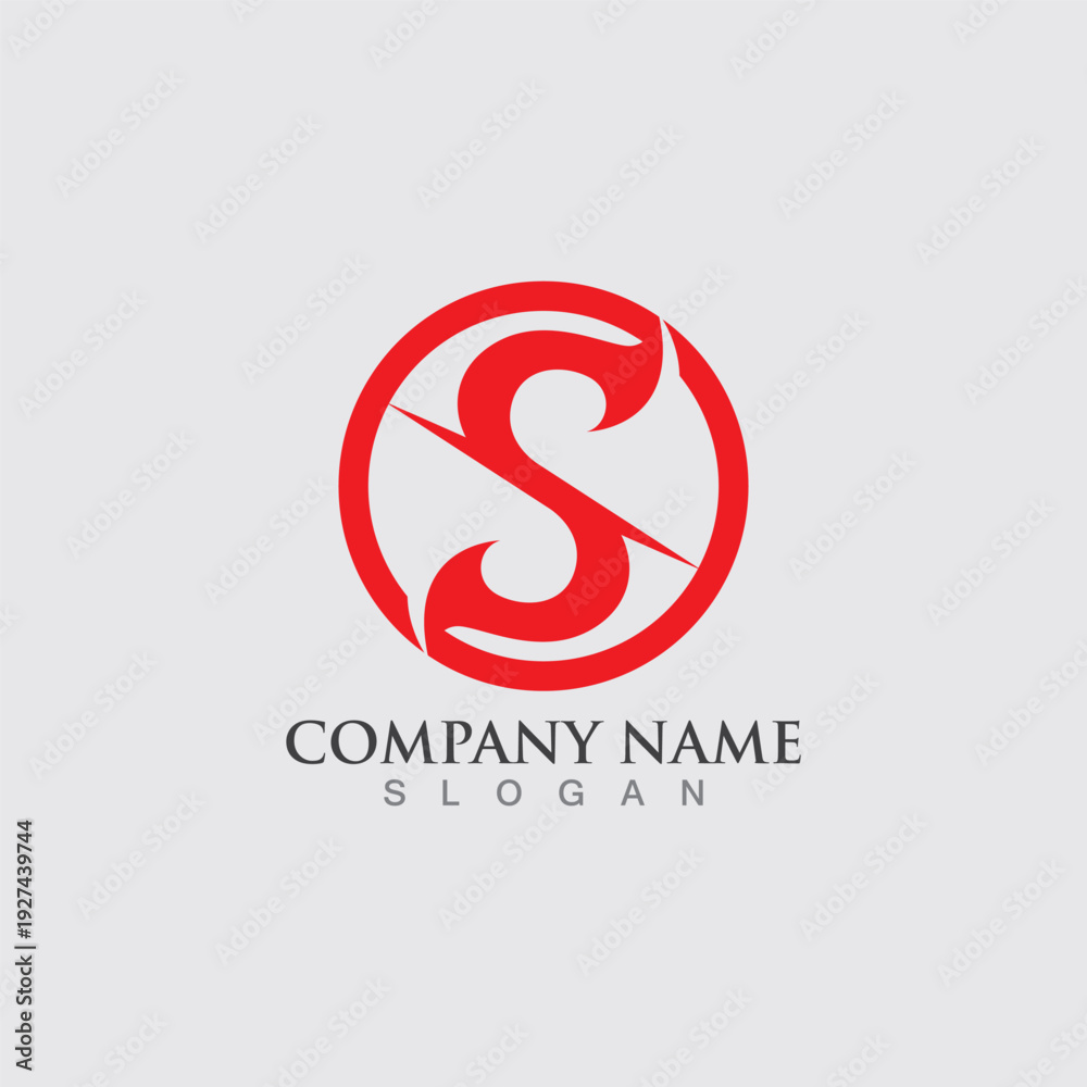 Fototapeta premium Business corporate S letter logo
