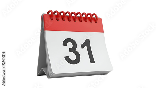 Desk Calendar Showing Date 31