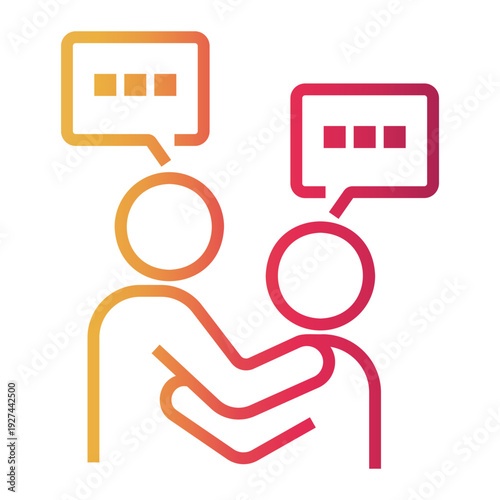 interaction Line Gradient Icon