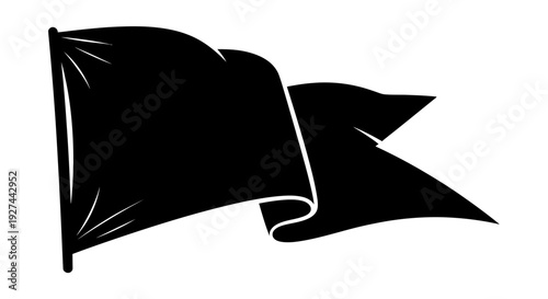Black Flag Icon Symbol.