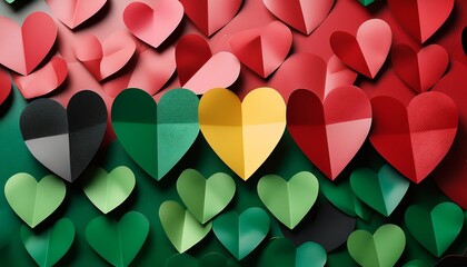 A Celebration Of Unity Paper Hearts For Juneteenth
