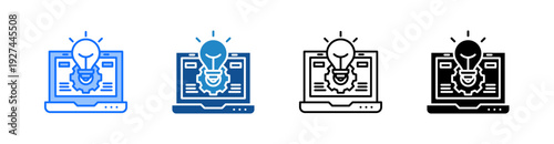 Web Development Multiple Style Icon Set 
