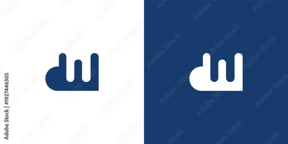 Fototapeta premium Letter D W Logo Design for Modern and Professional Branding
