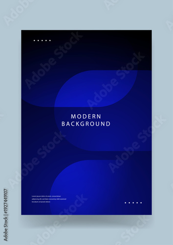 Professional modern background design with deep blue gradients and translucent rounded geometric shapes for high-end tech branding