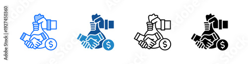 Lobbying Multiple Style Icon Set 