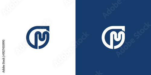 Modern Letter M Plumbing Logo Template for Water and Pipe Service Branding