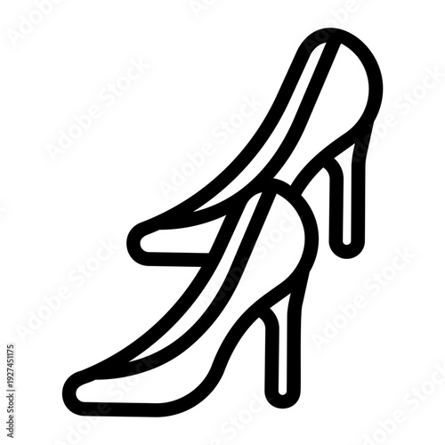 Bride heels Line Icon