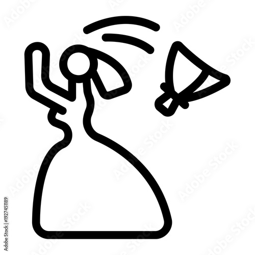 bouqet toss Line Icon