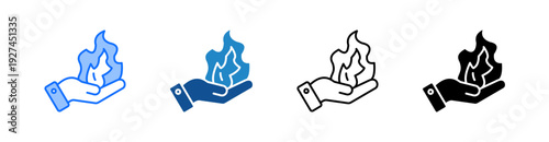 Fire Multiple Style Icon Set 