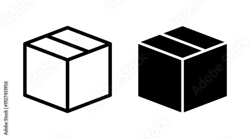 Box icon set vector. box sign and symbol, parcel, package