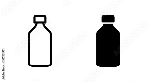 Bottle icon set vector. bottle sign and symbol