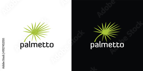 Palmetto Leaves Logo for Tropical and Nature Branding