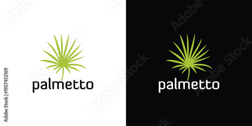 Palmetto Leaves Logo for Tropical and Nature Branding