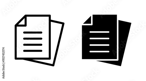 Document icon set vector. Paper sign and symbol. File Icon