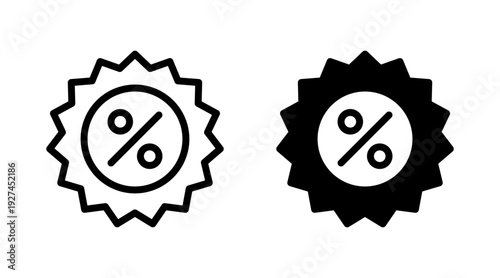 Discount icon set vector. Discount tag sign and symbol