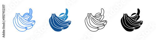 Banana Multiple Style Icon Set 