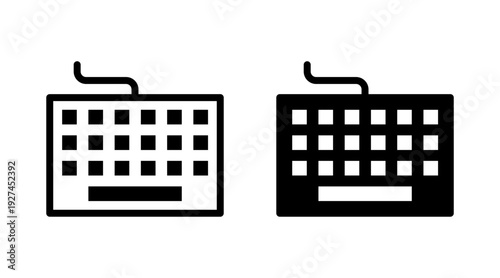 Keyboard icon set vector. keyboard sign and symbol