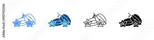 Star Fruit Multiple Style Icon Set 