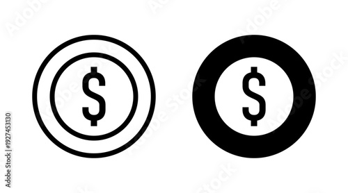 Money icon set vector. Money sign and symbol