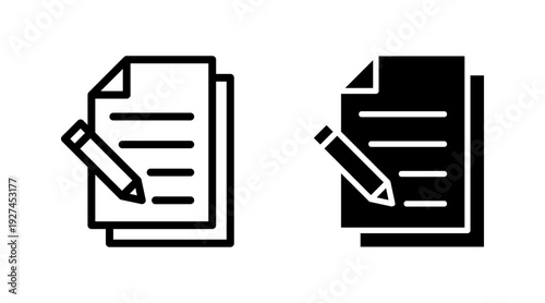 Note icon set vector. notepad sign and symbol