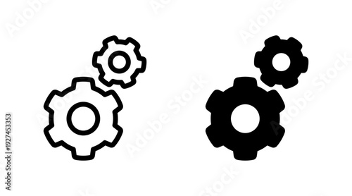 setting Icon set vector. Cog settings sign and symbol. Gear Sign