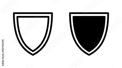 Shield icon set vector. Protection icon. Security sign and symbol