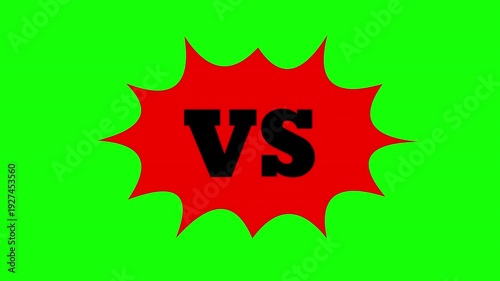 VS Text in Comic Explosion Shape – Versus Battle Concept