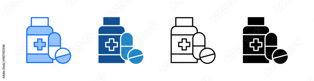 Obraz premium Medication Multiple Style Icon Set 