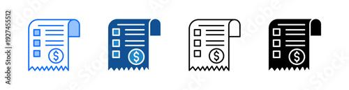 Billing Multiple Style Icon Set 