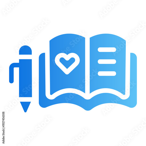 Εκτύπωση καμβά Guestbook Line Gradient Icon