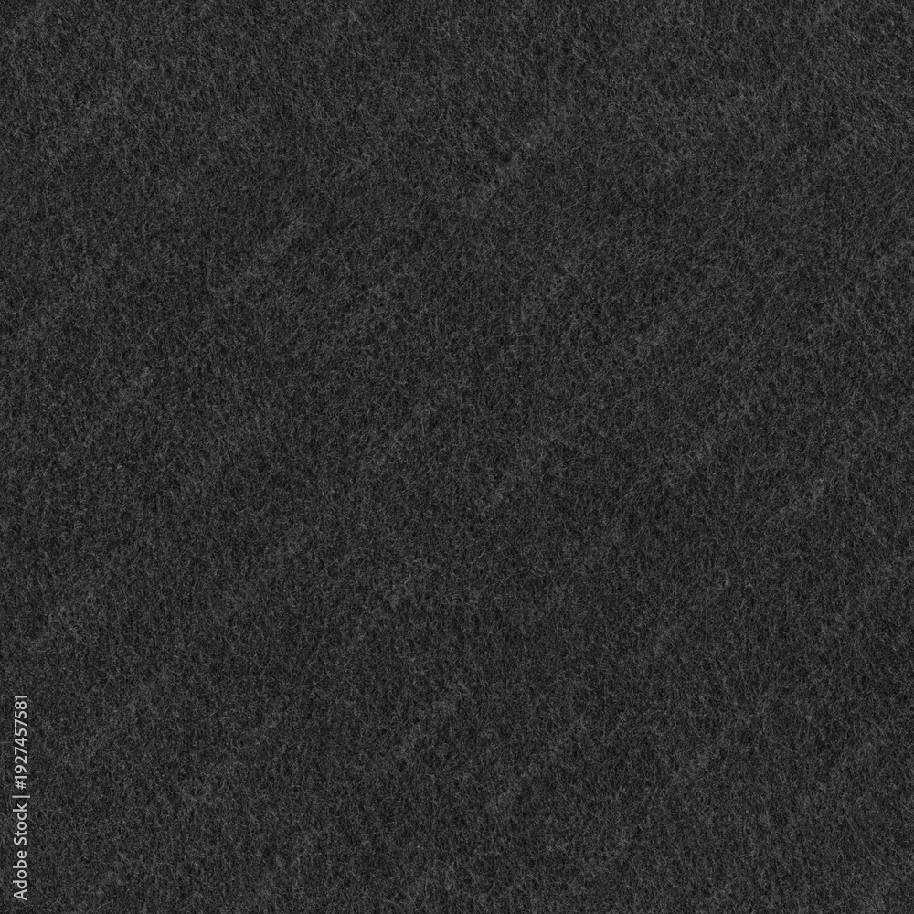 Fototapeta premium Black felt fabric seamless texture background. Blank dark gray felt tileable surface pattern.